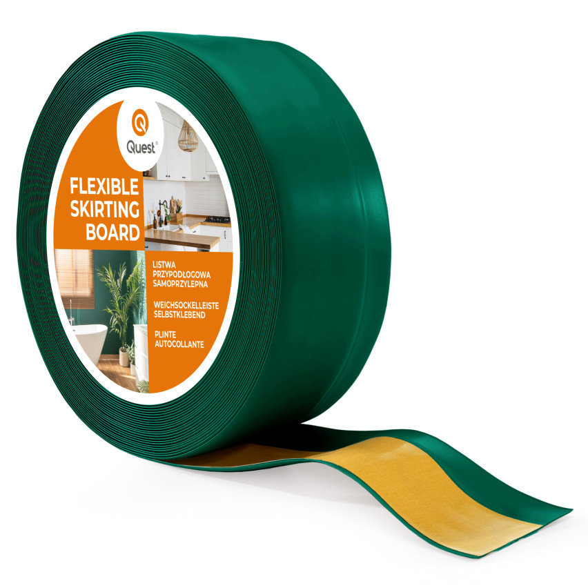 Selbstklebende PVC-Sockelleiste 50x20mm grün
