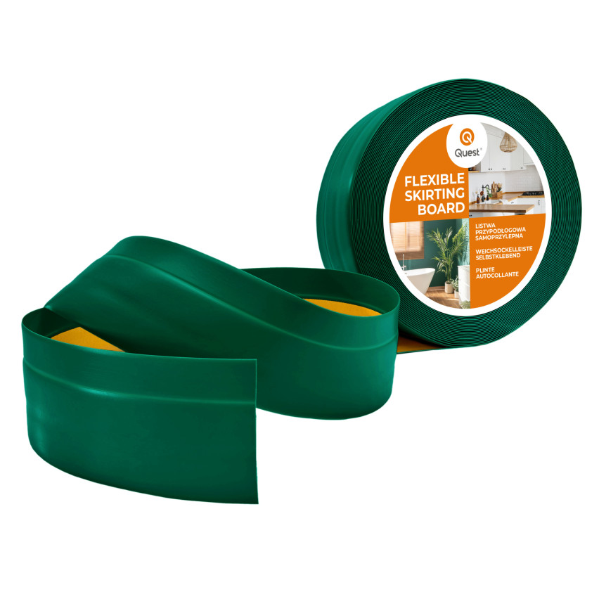 Selbstklebende PVC-Sockelleiste 50x20mm grün