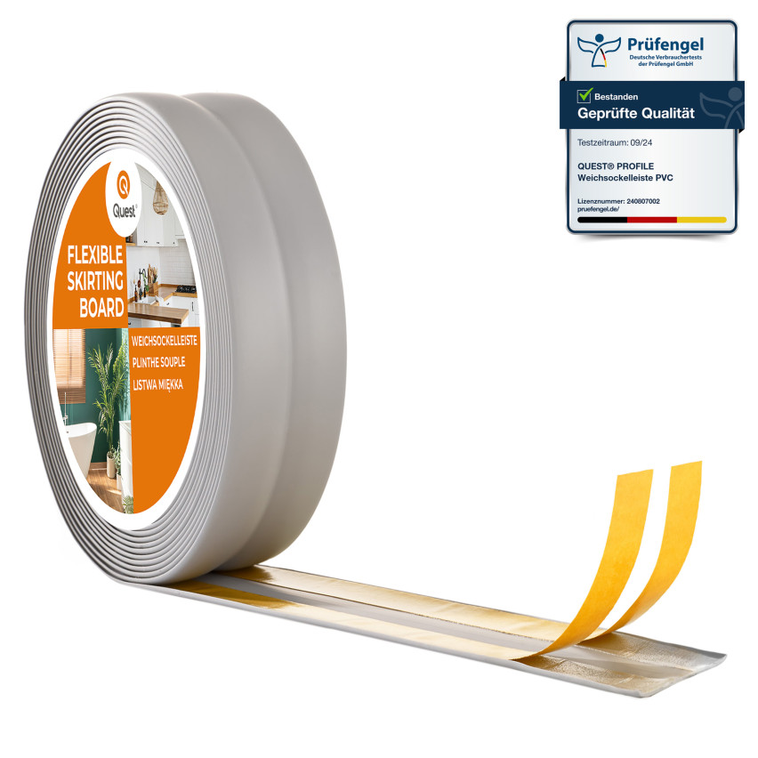 Selbstklebende PVC-Finishleiste, grau