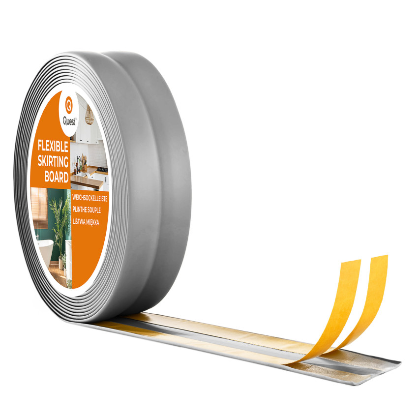 Selbstklebende PVC-Finishleiste, grau