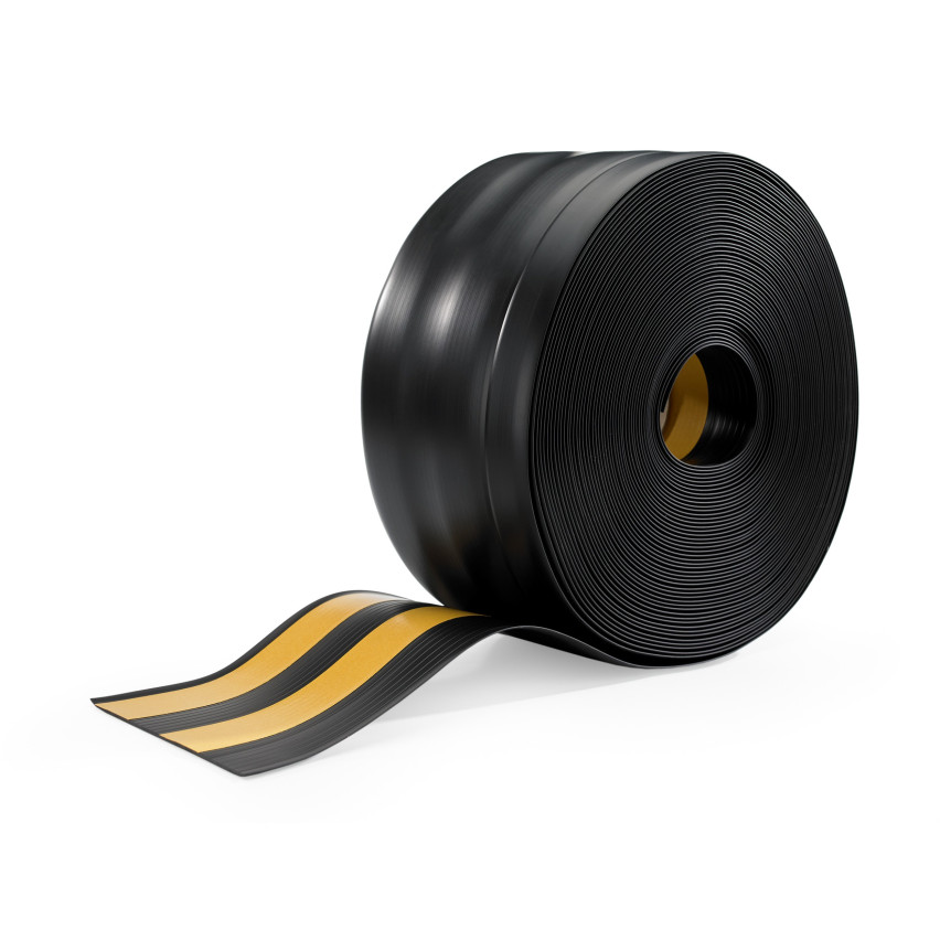 Weichsockelleiste Selbstklebend, Flexibel Bodenleiste, Eckleiste, PVC,  100x25mm, schwarz