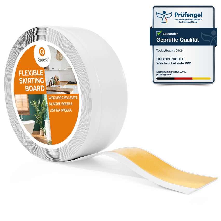 Sockelleiste selbstklebend PVC 70x20mm weiß