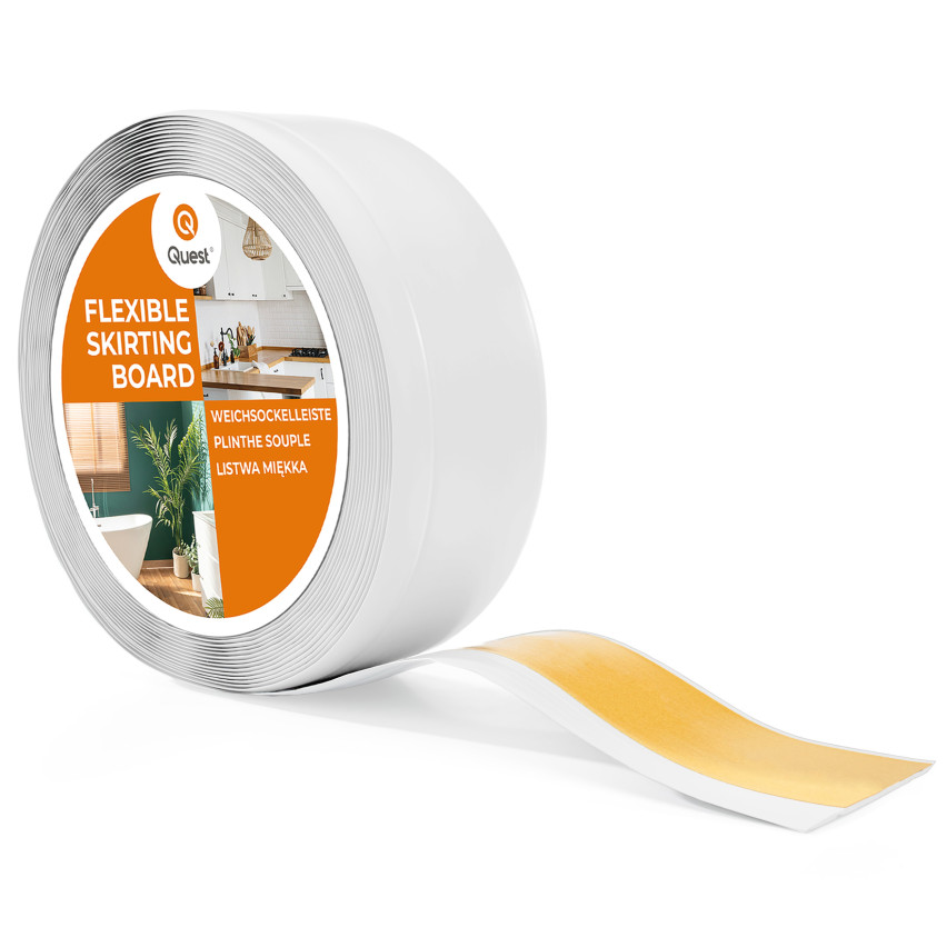 Sockelleiste selbstklebend PVC 70x20mm weiß