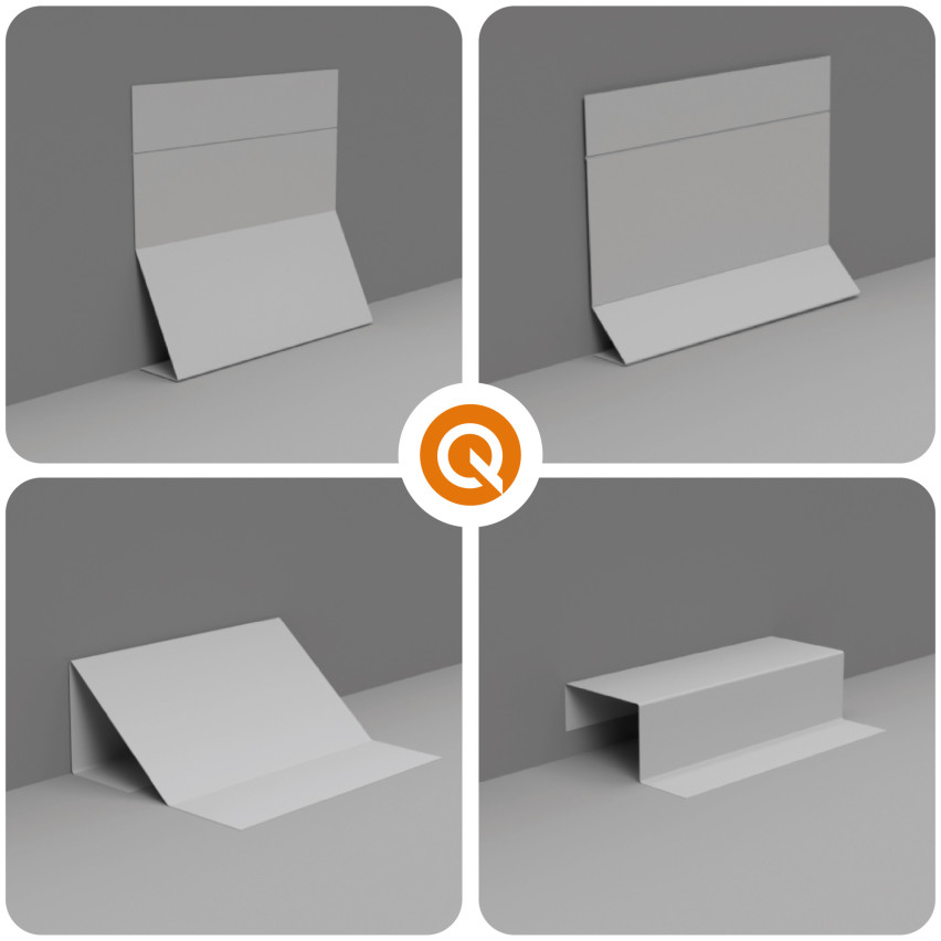 Multifunktionale PVC-Leiste 4in1 – Selbstklebendes Abschlussprofil, 120 mm, Ziegelrot
