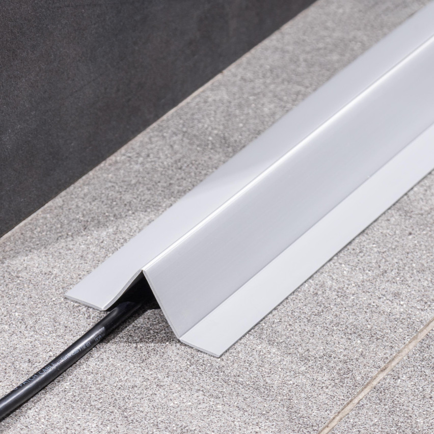 Multifunktionale PVC-Leiste 4in1 – Selbstklebendes Abschlussprofil, 120 mm, Dunkelgrau