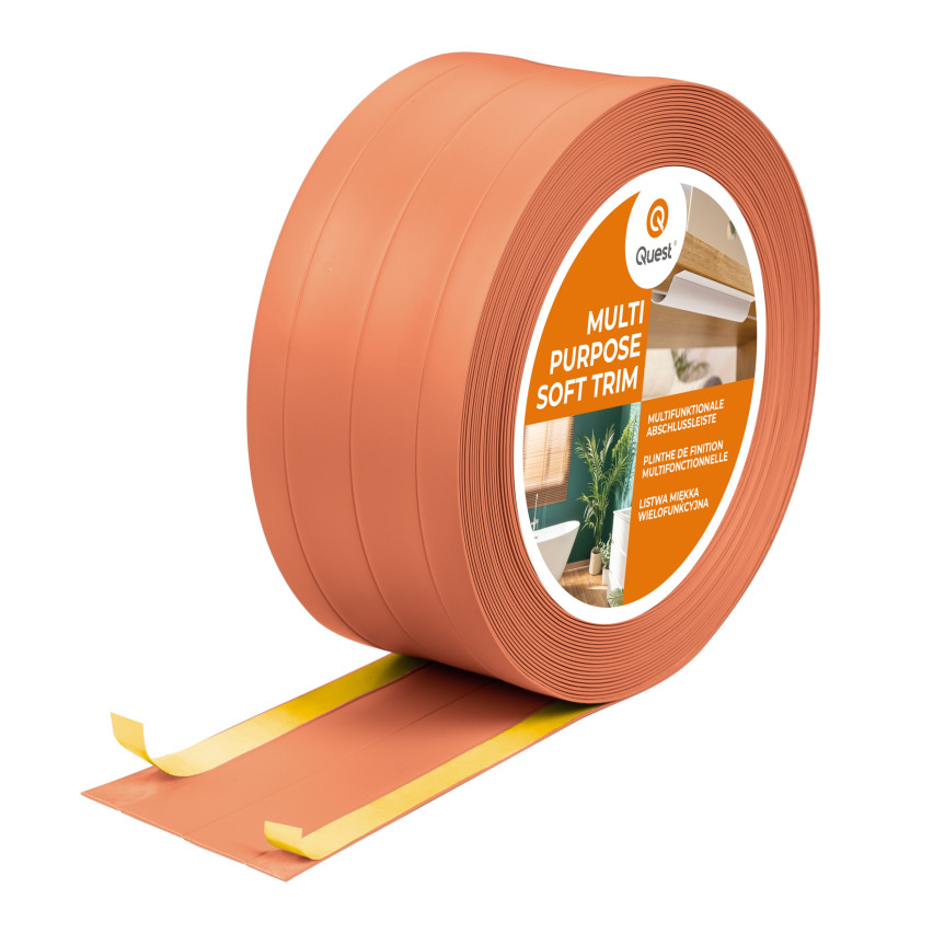 Multifunktionale PVC-Leiste 4in1 – Selbstklebendes Abschlussprofil, Ziegelrot