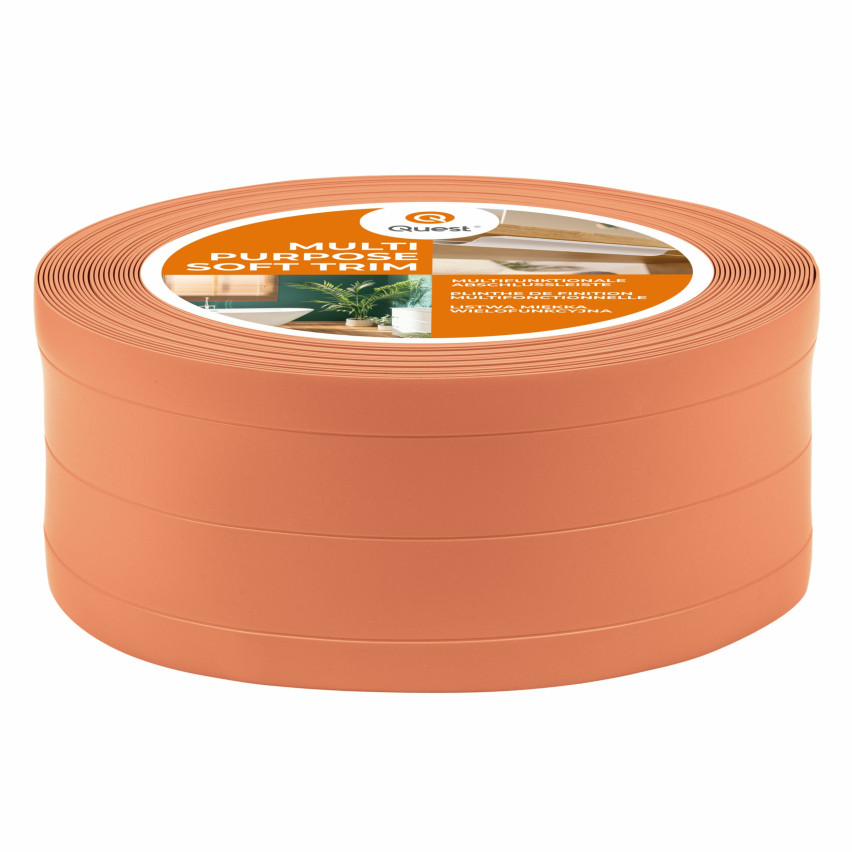 Multifunktionale PVC-Leiste 4in1 – Selbstklebendes Abschlussprofil, Ziegelrot