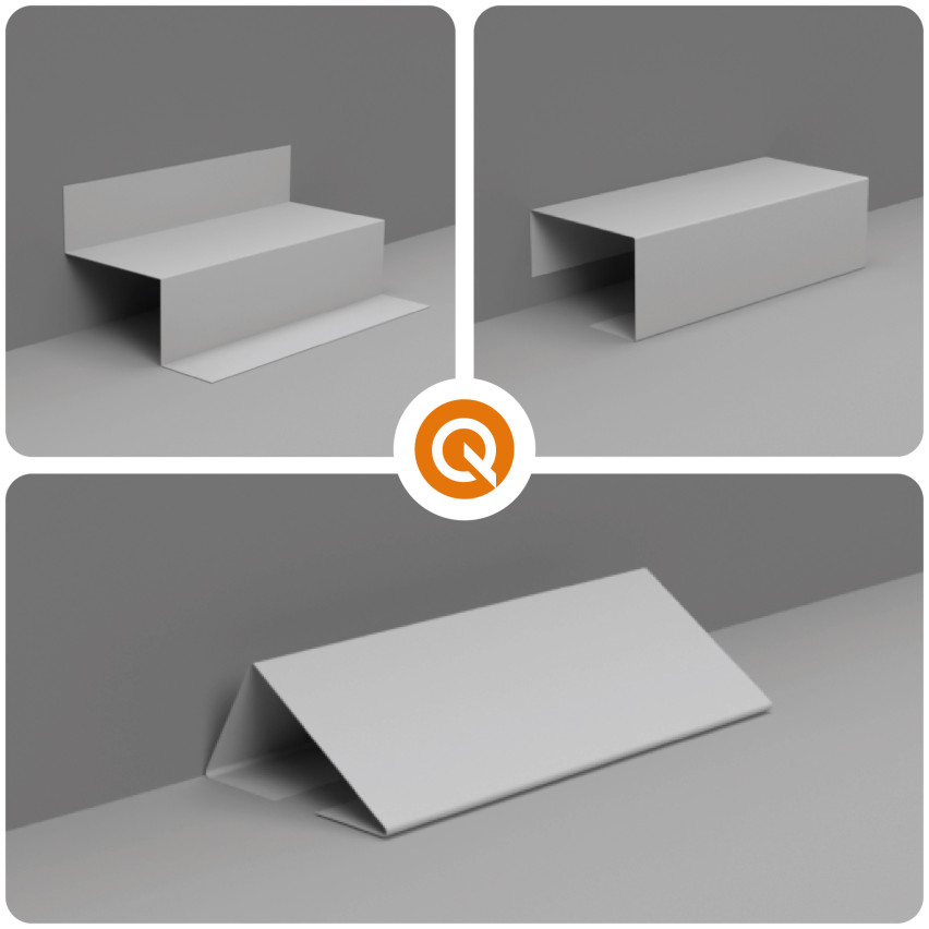 Multifunktionale PVC-Leiste 4in1 – Selbstklebendes Abschlussprofil, Sandfarben