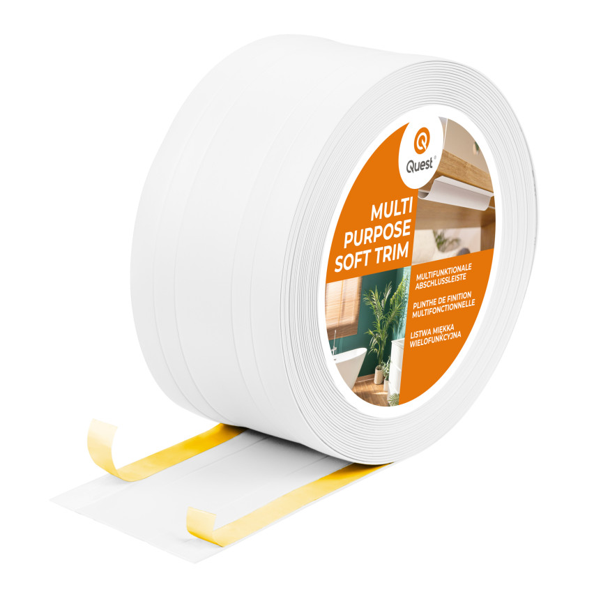 PVC-Multifunktionsleiste 2in1 – Selbstklebendes Abschlussprofil, 110Mm, Weiß