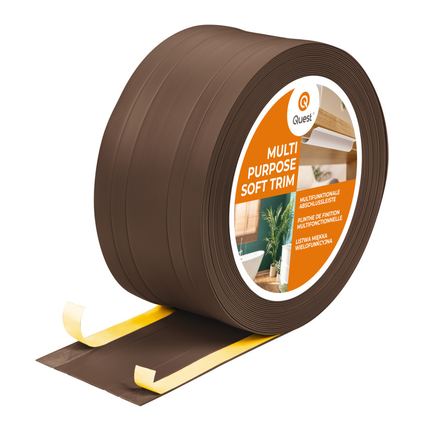 PVC-Multifunktionsleiste 2in1 – Selbstklebendes Abschlussprofil, 110Mm, Braun