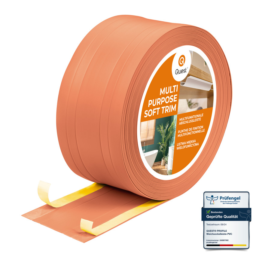 PVC-Multifunktionsleiste 2in1 – Selbstklebendes Abschlussprofil, 110Mm, Ziegelrot