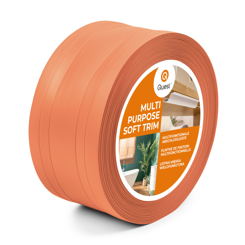 PVC-Multifunktionsleiste 2in1 – Selbstklebendes Abschlussprofil, 110Mm, Ziegelrot