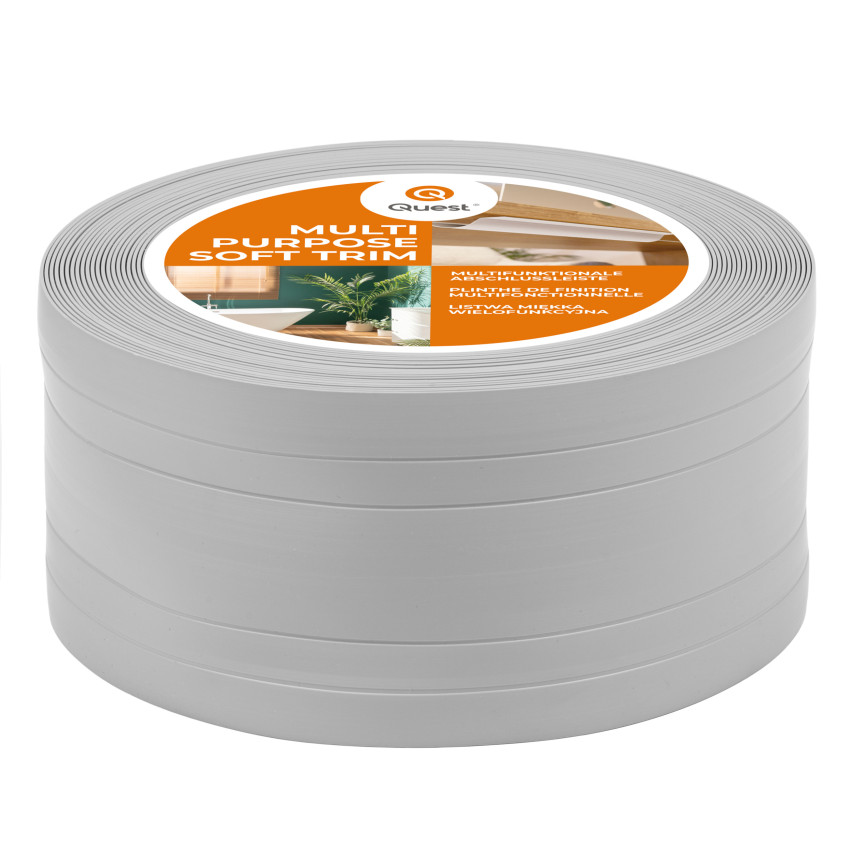 PVC-Multifunktionsleiste 2in1 – Selbstklebendes Abschlussprofil, 110Mm, Grau