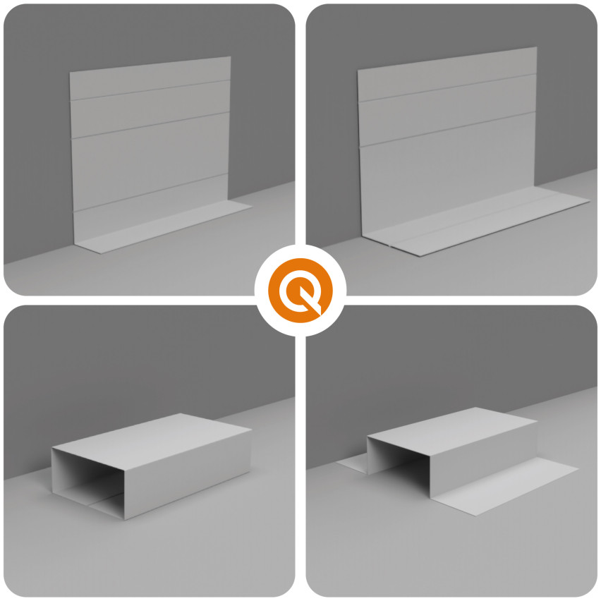 PVC-Multifunktionsleiste 2in1 – Selbstklebendes Abschlussprofil, 110Mm, Sandfarben