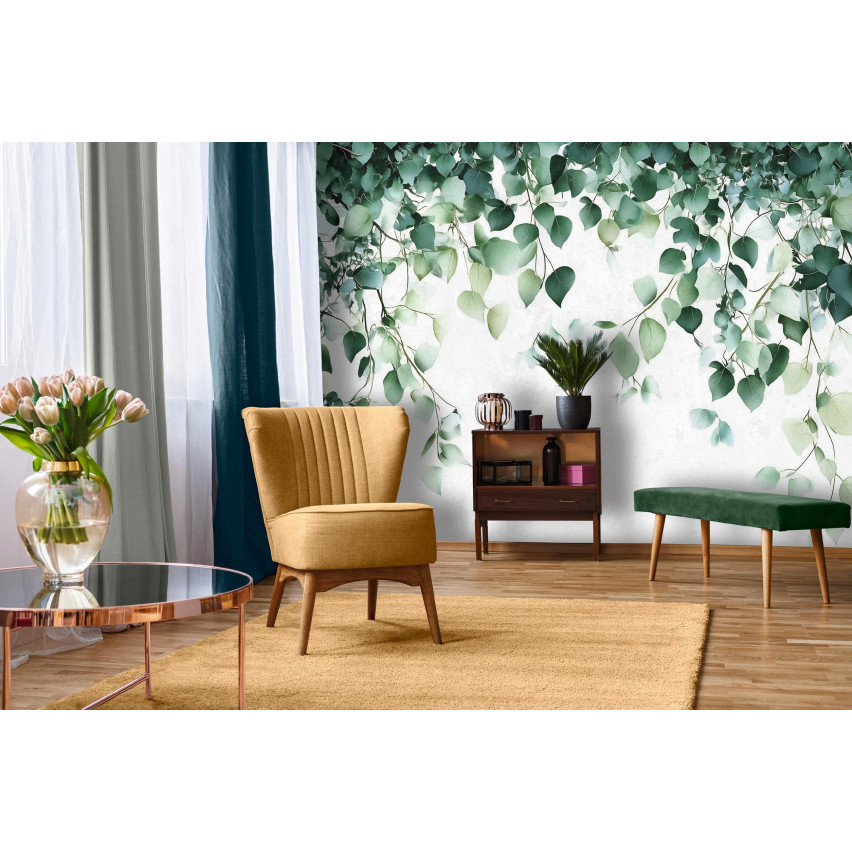 Fototapete Grün Natur Blätter Küche Schlafzimmer Wohnzimmer Tapete 300X210