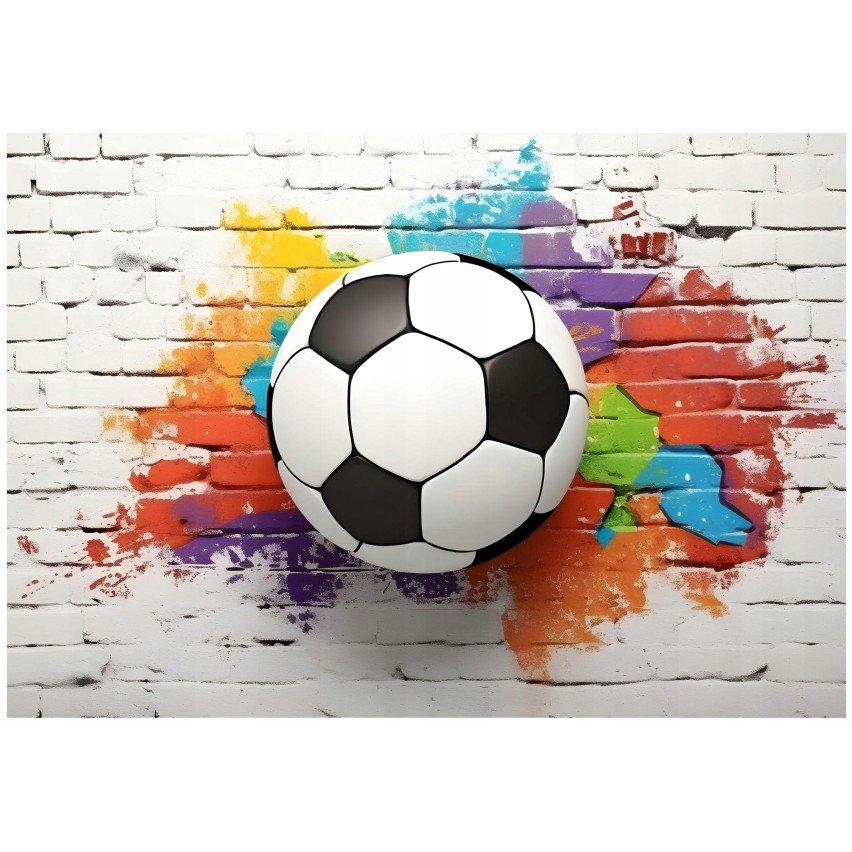 Wallpaper Fußball 3D Graffiti für Jungen Jugend Wallpaper 300X210