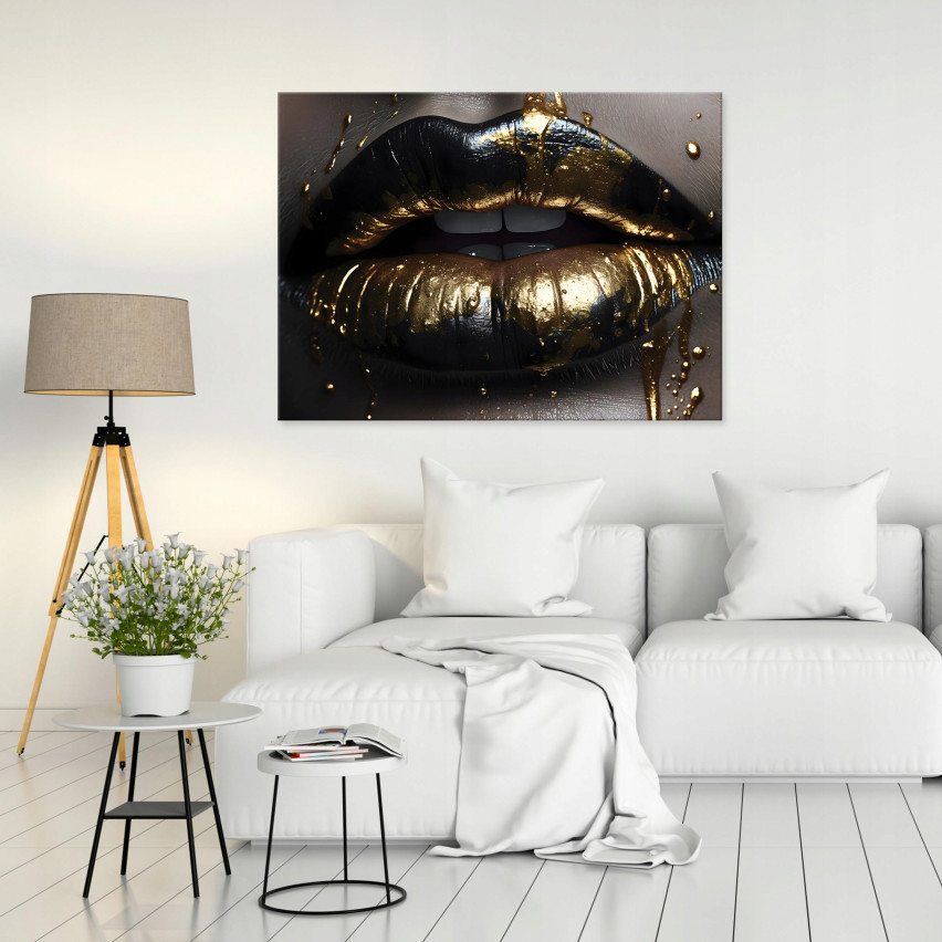 Bild WOMAN'S FACE LENS für Schlafzimmer Lounge 120x80