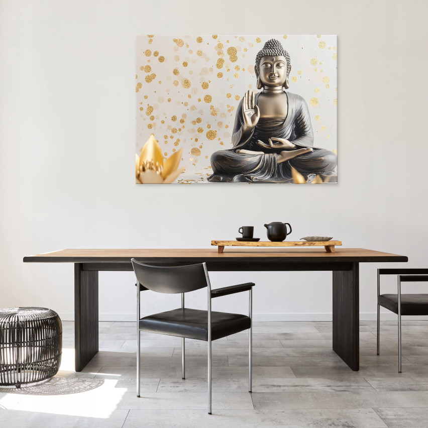 Wandtafel Gemälde Abstraktion Buddha für Wohnzimmer Wohnzimmer Küche 40x30
