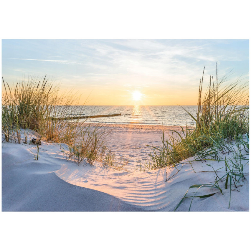 Fototapete Strand Meer Dünen Ostsee Blick auf Schlafzimmer Wohnzimmer Tapete 150X105