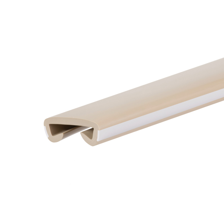 Handlauf PVC, Treppenhandlauf, Treppengeländer, LUX, 40x8mm, beige / weiß, 1m