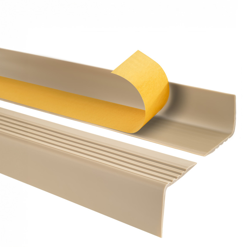 Rutschfestes Treppenprofil mit Kleber, 50x42mm, beige,
