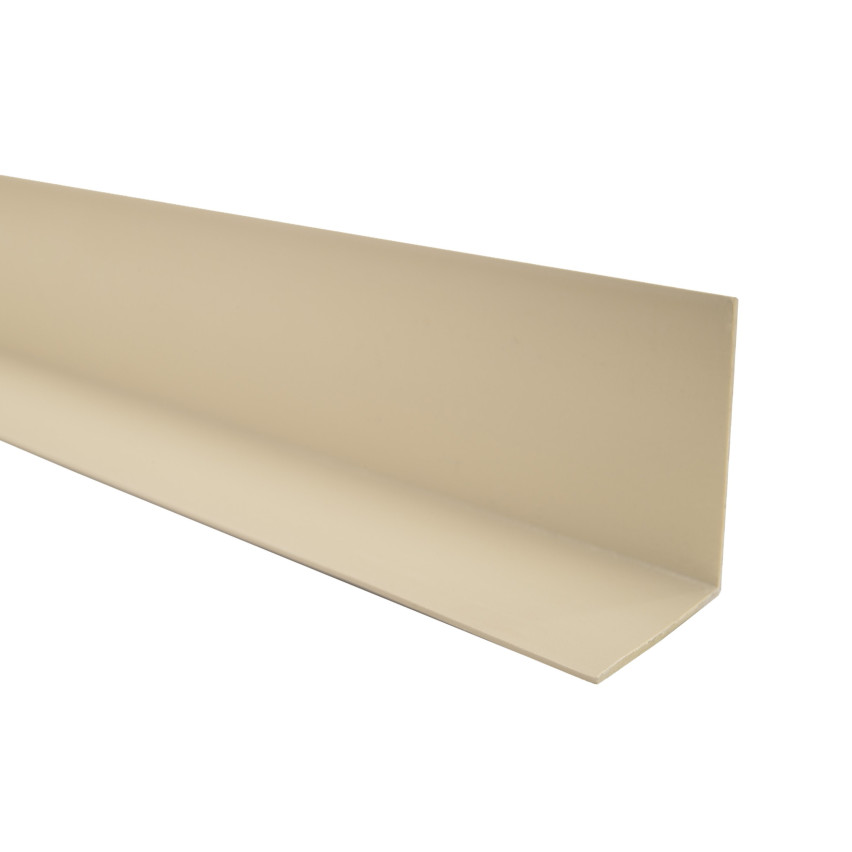 PVC Hartes Winkelprofil, Kunststoff, Kantenschutz, Beige