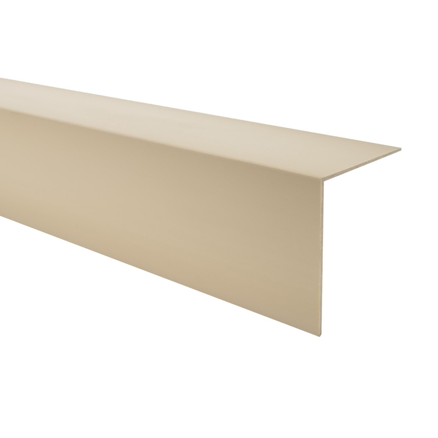 PVC Hartes Winkelprofil, Kunststoff, Kantenschutz, Beige