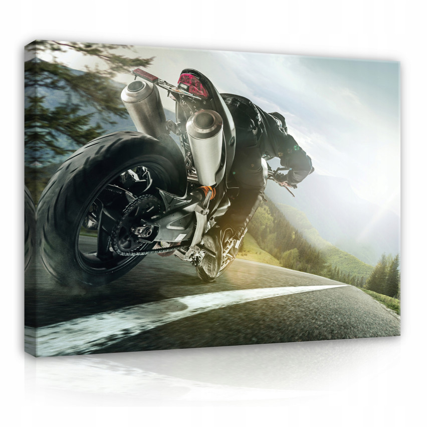 Bild Motorrad-Rennfahrer für das Jugendzimmer 60x40