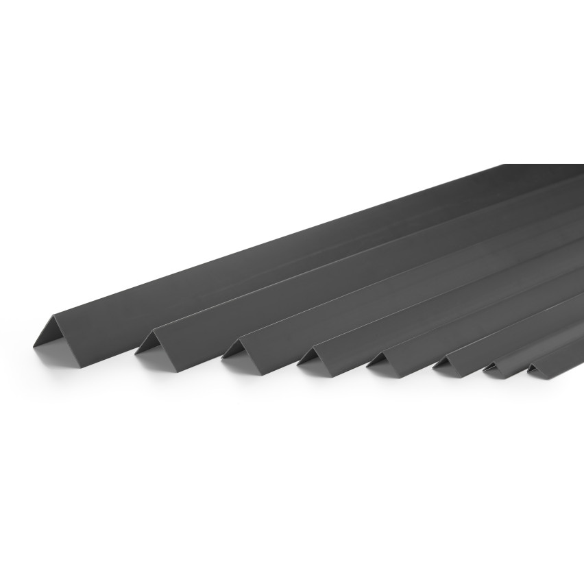 PVC-Eckprofil, ungleich, Kantenschutz, Eckschutz, schwarz