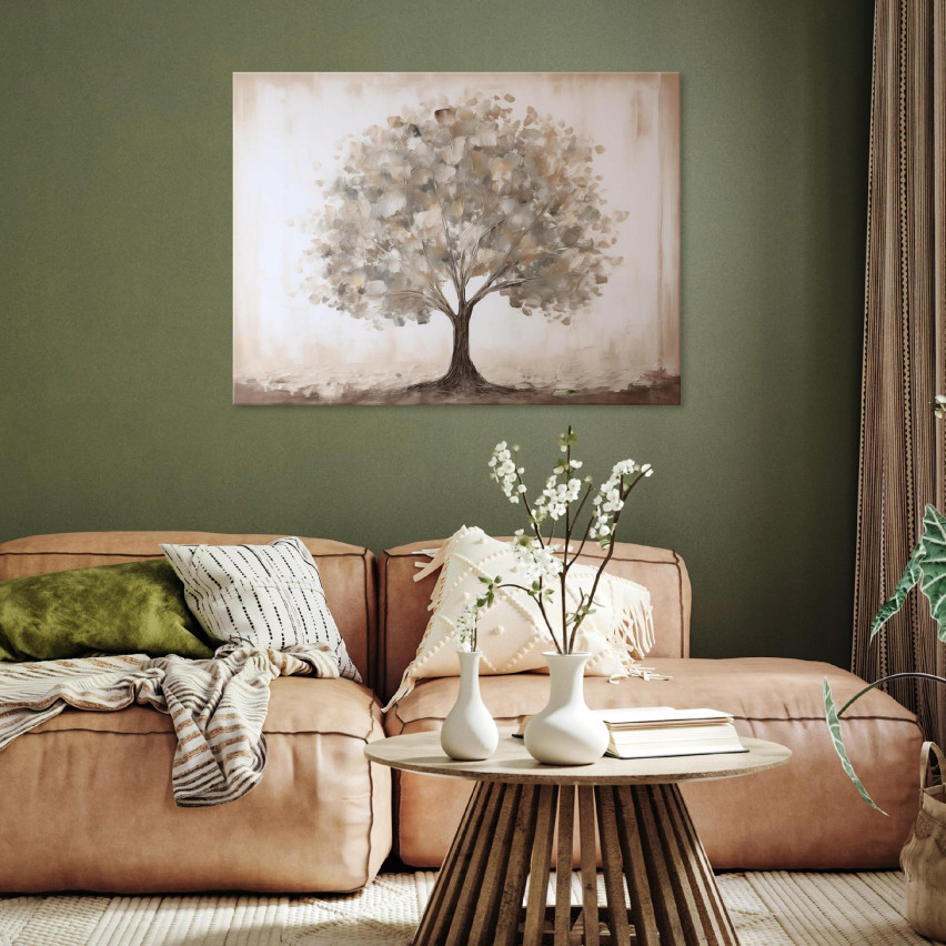Wandpaneel ABSTRACT TREE VINTAGE FÜR SITZZIMMER 100x70