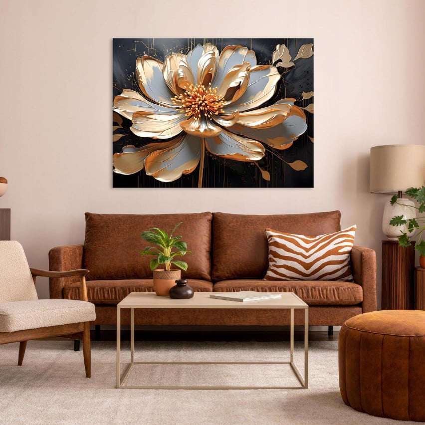 Bild ABSTRACT 3D FLOWER LILY auf Leinwand Wand zum Schlafzimmer Wohnzimmer 120x80