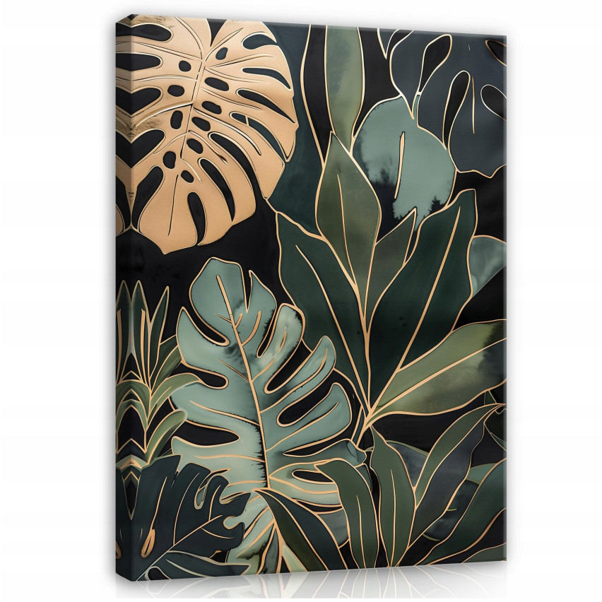 GOLDEN GREEN LEAVES ON WALL TILES FOR SITTING ROOM 40x30