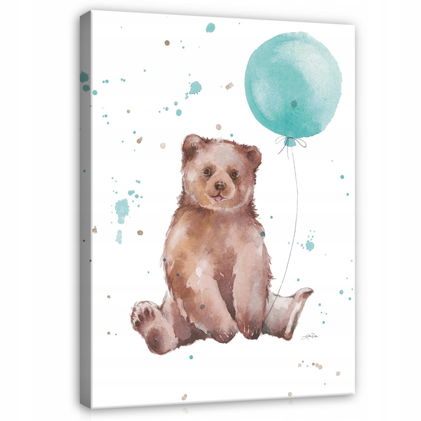 Gemälde für ein KINDERZIMMER Bär Leinwand 60x40