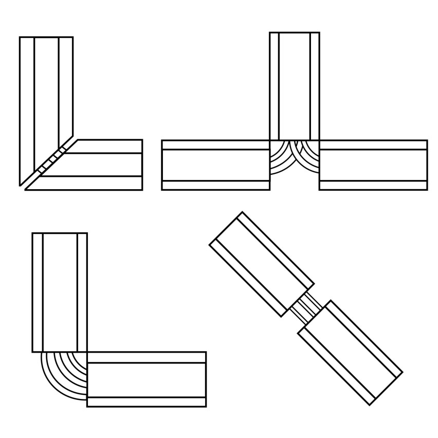 Selbstklebende PVC-Kabelkanäle - 200 cm, halbrund, beige