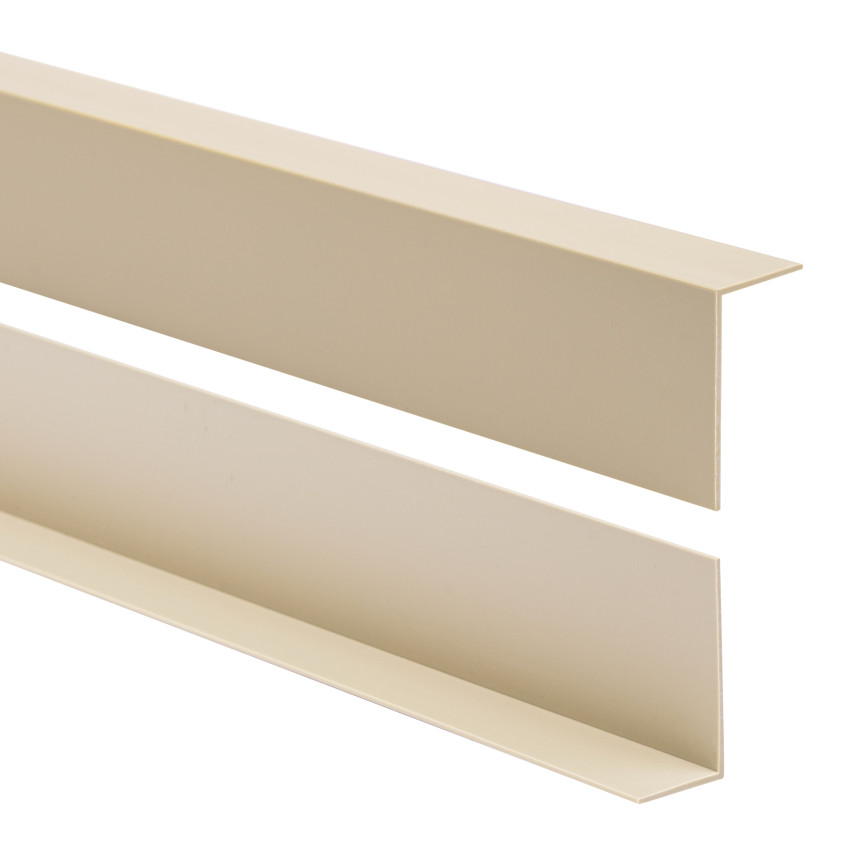 PVC Hartes Winkelprofil, Kunststoff, Kantenschutz, Beige