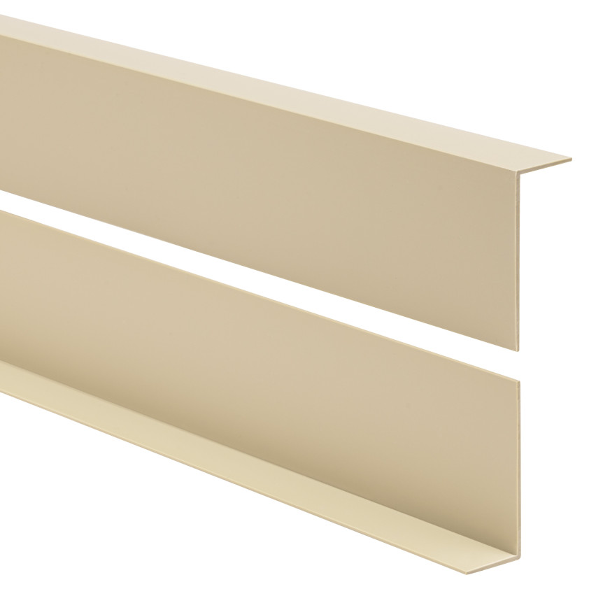 PVC Hartes Winkelprofil, Kunststoff, Kantenschutz, Beige