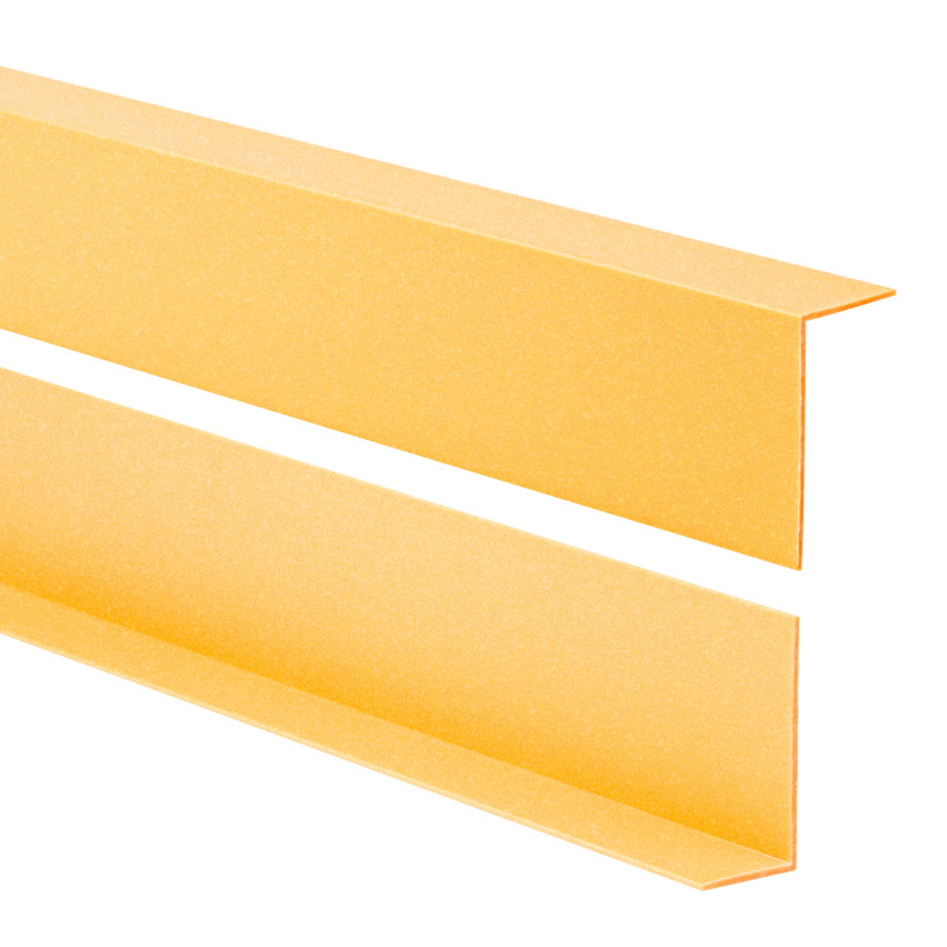 PVC Hartes Winkelprofil, Kunststoff, Kantenschutz, gold