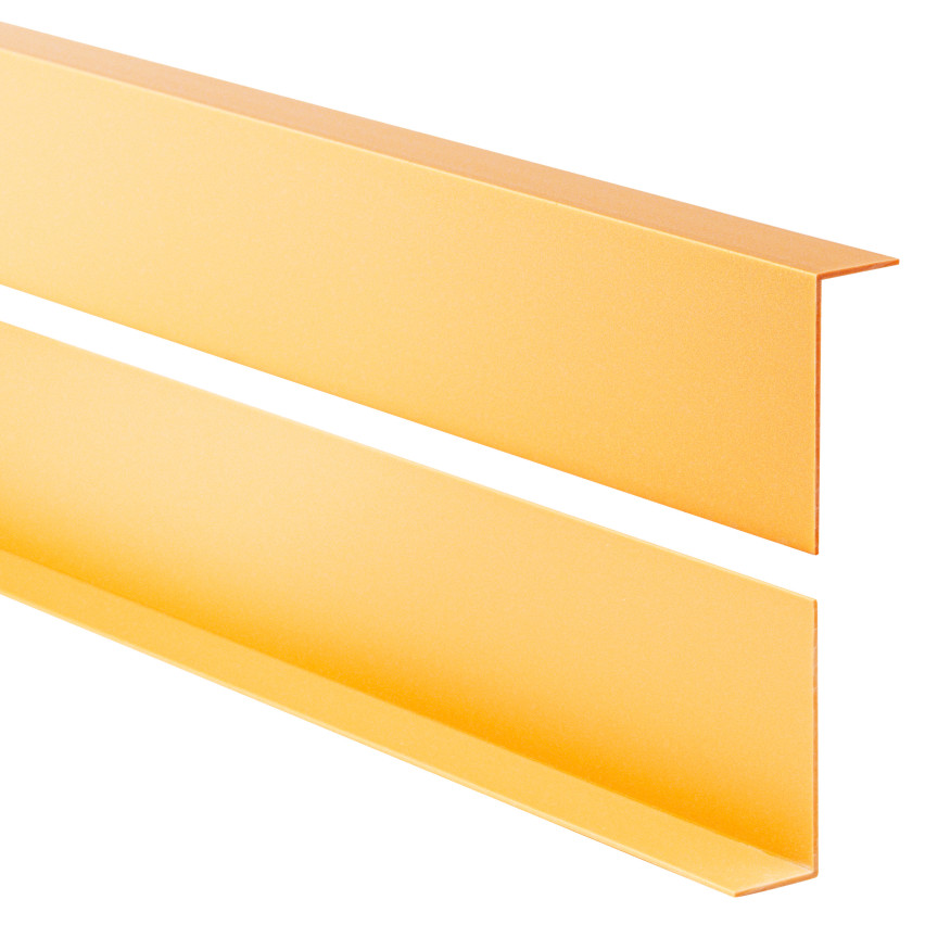 PVC Hartes Winkelprofil, Kunststoff, Kantenschutz, gold