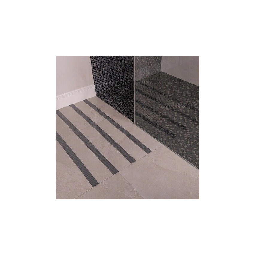 PVC Antirutschband Selbstklebend, Anti-Rutsch-Streifen für Treppen, Rutschschutz, 5m, silbern
