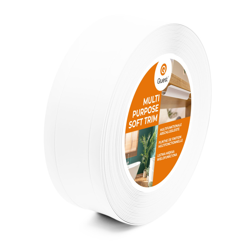 PVC-Multifunktionsstreifen 6in1 - selbstklebende Verkleidungsplatte, Weiß