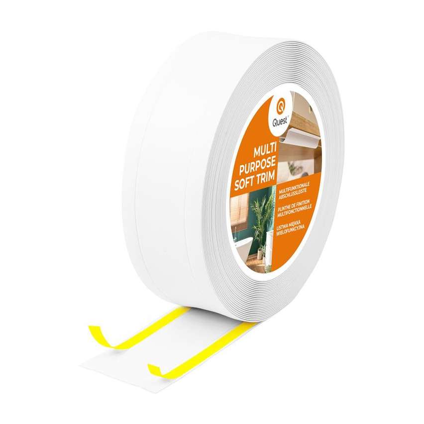 PVC-Multifunktionsstreifen 6in1 - selbstklebende Verkleidungsplatte, Weiß
