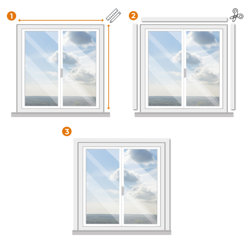 Abdeck- und Abschlussband für Fenster, selbstklebend, weiß