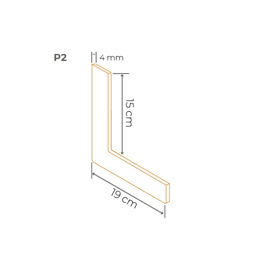 Innenwandelement P2, dunkelgrau