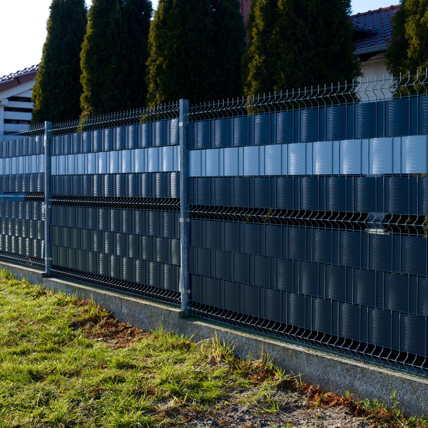 Hart-PVC Sichtschutzstreifen Sichtschutz Rolle Doppelstabmatten Zaun Gartenzaun Streifen  Höhe 19cm  Stärke: 1,2 mm, Beige RAL1019