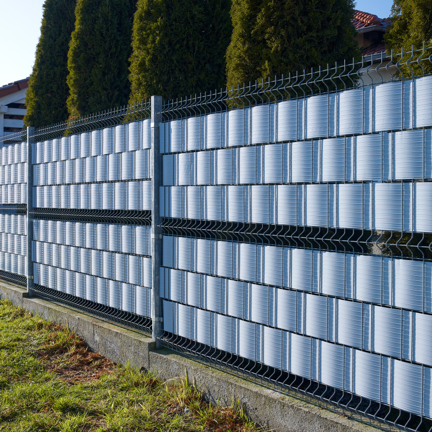 Hart-PVC Sichtschutzstreifen Sichtschutz Rolle Doppelstabmatten Zaun Gartenzaun Streifen  Höhe 19cm  Stärke: 1,2 mm, Braun