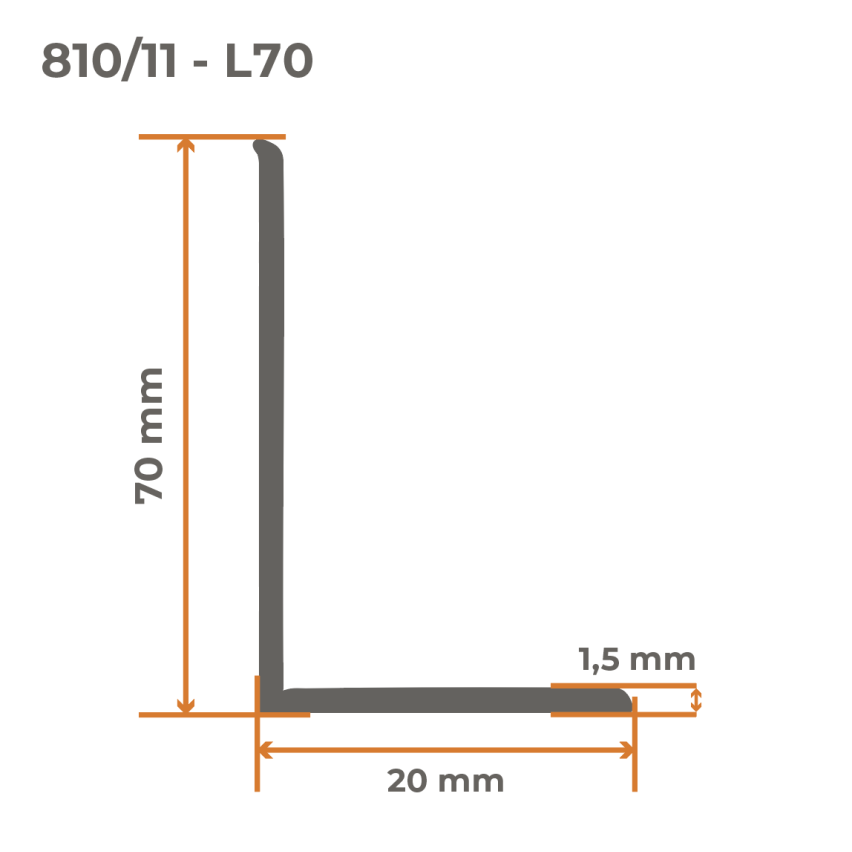 Weichsockelleiste, Flexibel Bodenleiste, Eckleiste, PVC 70x20mm, ziegelfarbe