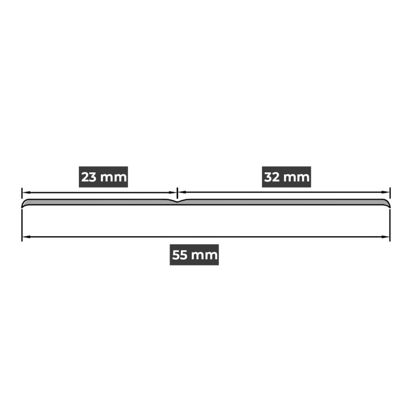 HOLZBRINK Sockelleiste PVC Weichsockelleiste selbstklebend 32x23mm Birke,  L: 500 cm, 5m Rolle, Knickleiste Abschlussleiste