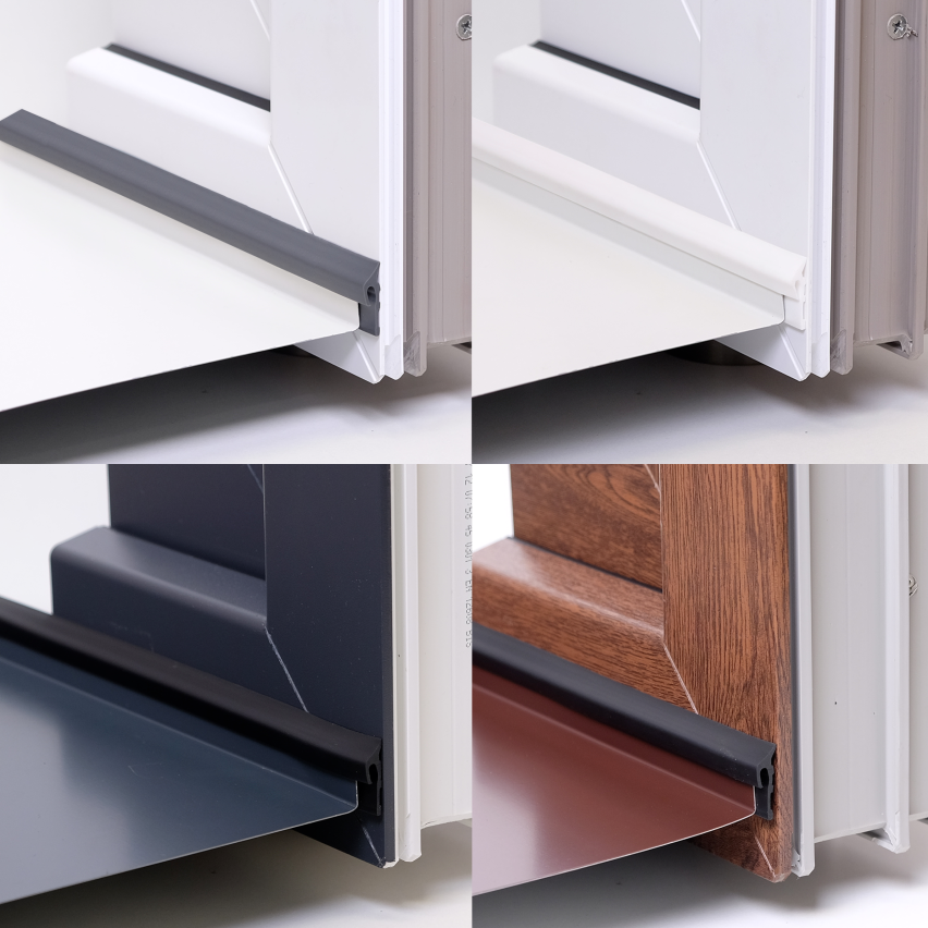 Fensterbankdichtung  PVC , Gummidichtung, Anschlussprofil für Metall Fensterbank, bronze, 1 m