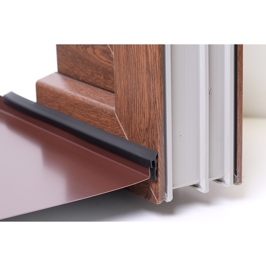 Fensterbankdichtung  PVC , Gummidichtung, Anschlussprofil für Metall Fensterbank, bronze, 1 m