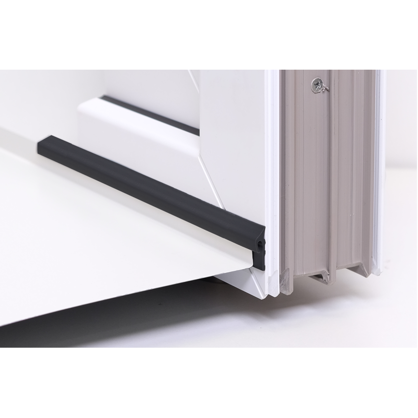 Fensterbankdichtung  PVC , Gummidichtung, Anschlussprofil für Metall Fensterbank, schwarz, 1 m